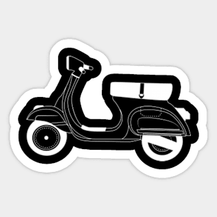 Vespa 125 ET3 White Outline Sticker